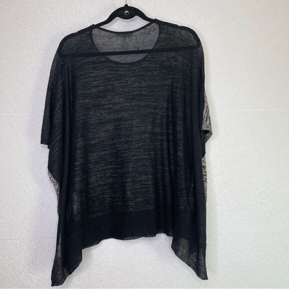 𝅺eileen Fisher Raglan Box Sweater Poncho Top One Size - Picture 6 of 6